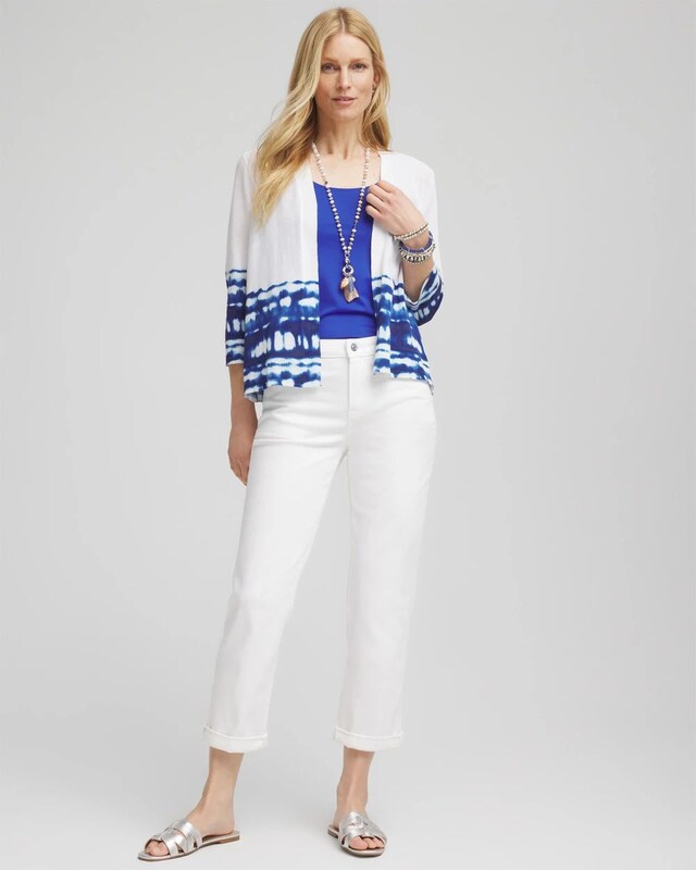 No Stain Boyfriend Cropped Jeans - image 2